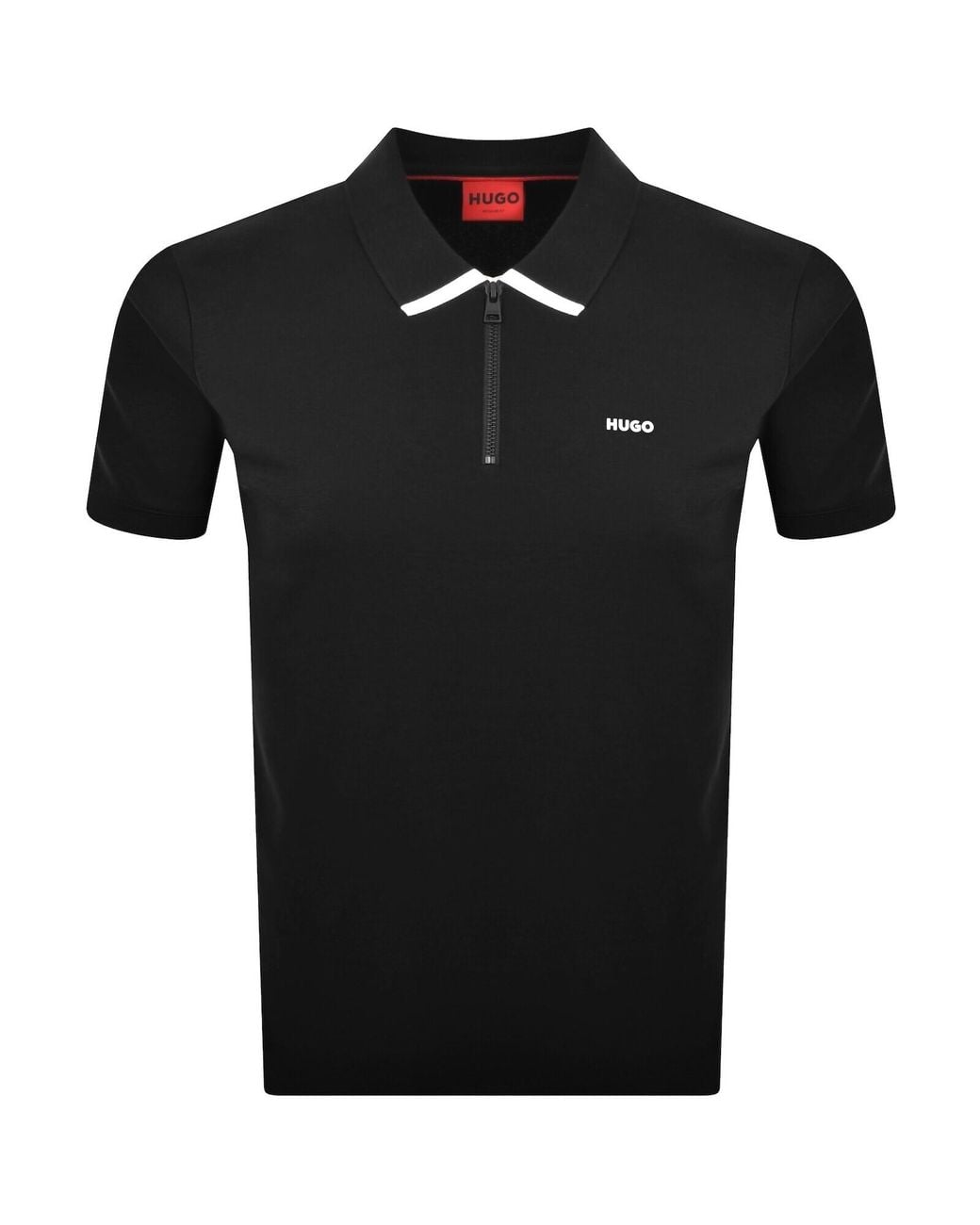 HUGO Black Dalomino Polo T Shirt for men