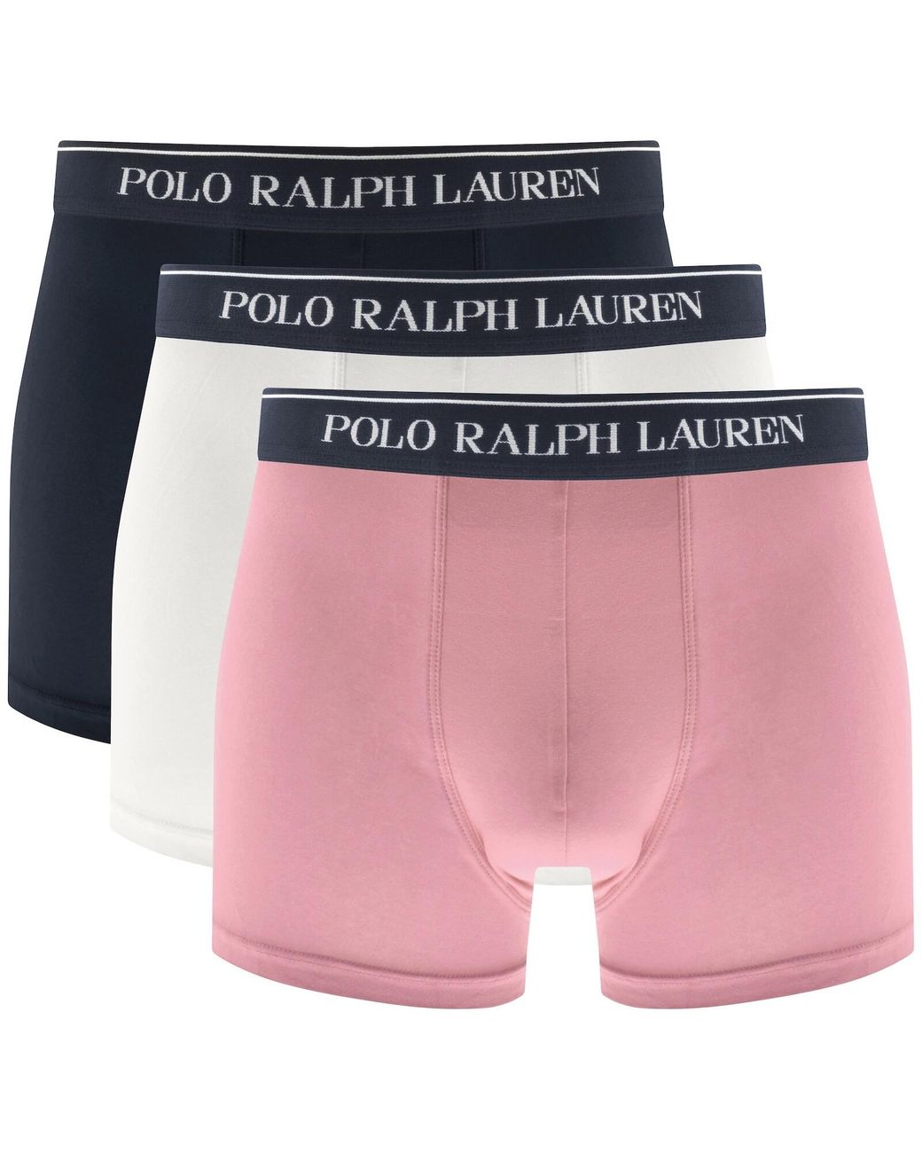 Ralph Lauren Pink Underwear 3 Pack Trunks for men