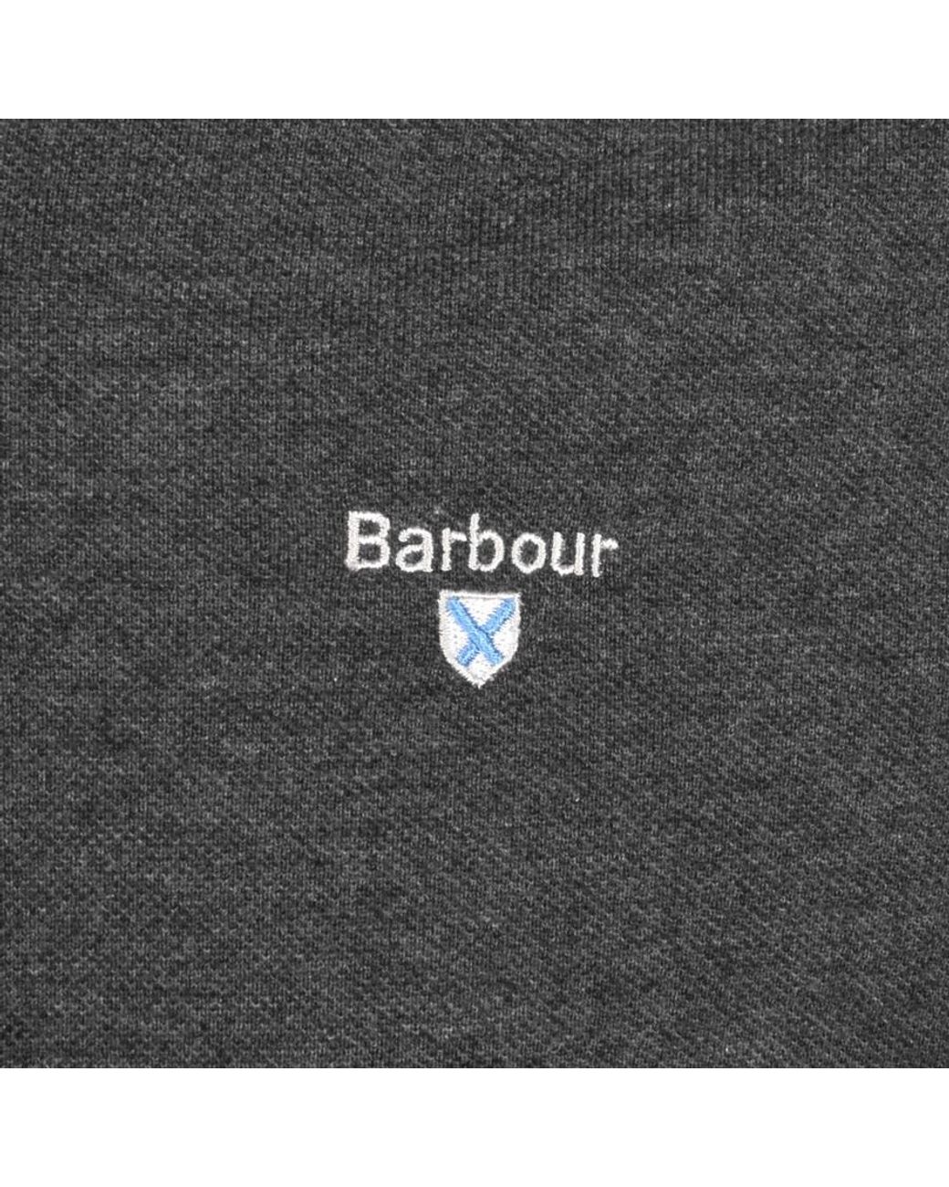 Barbour Gray Pique Polo T Shirt for men
