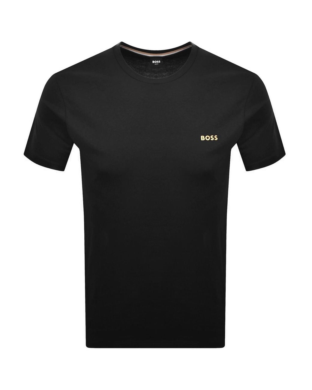 BOSS BUSINESS Black Boss Beach Logo T Shirt for men