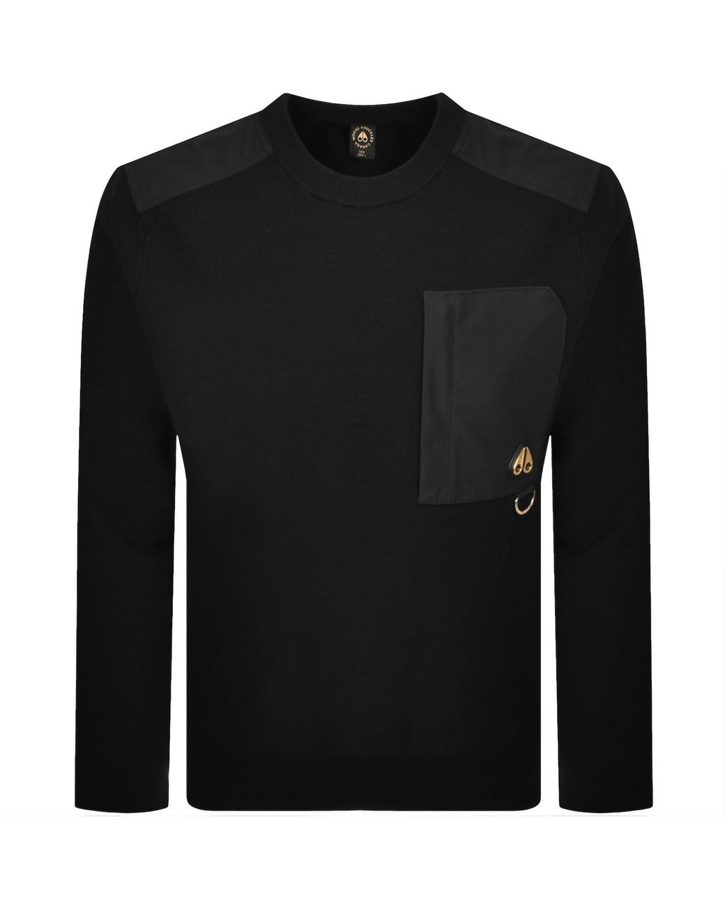 Moose Knuckles Black Elowan Sweatshirt for men
