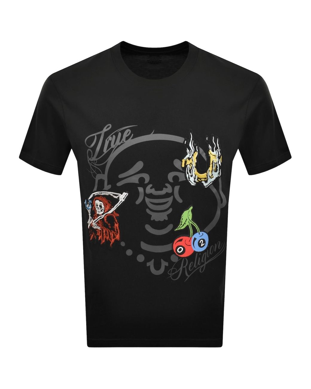 True Religion Black Logo T Shirt for men