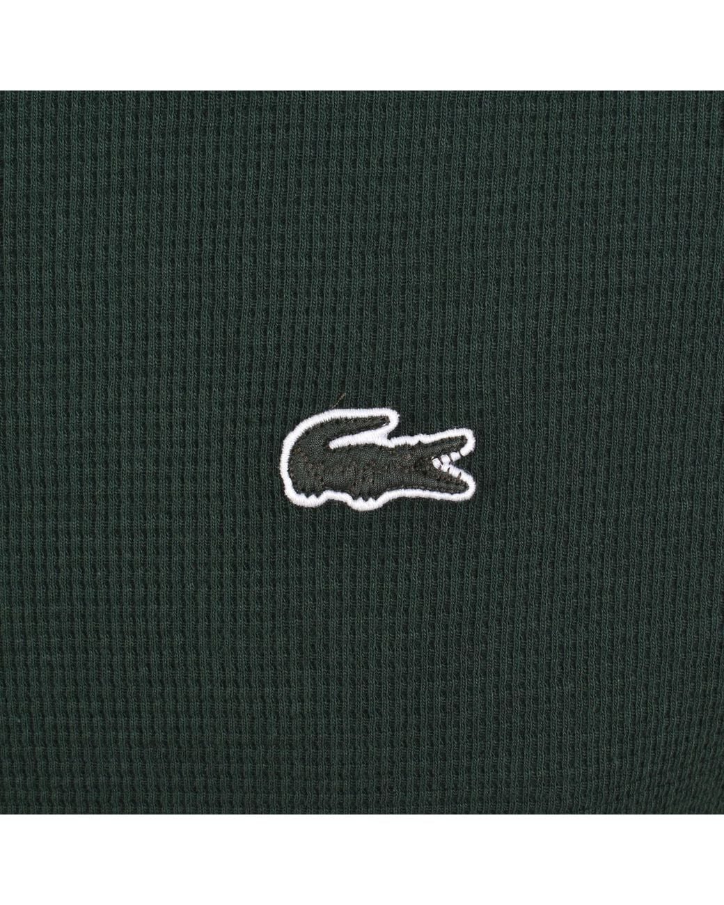 Lacoste Green Loungewear Waffle T Shirt for men