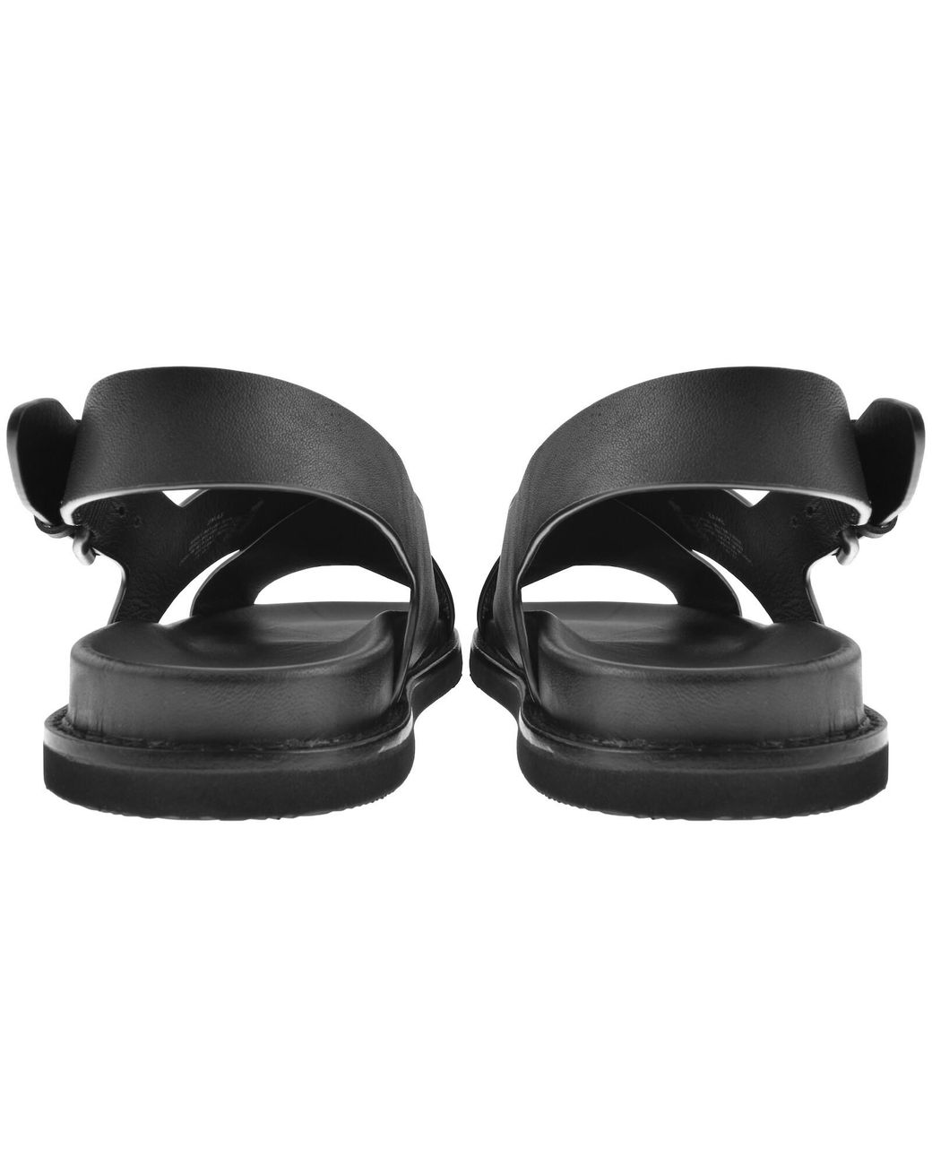 Ralph Lauren Black Zane Leather Sandals for men