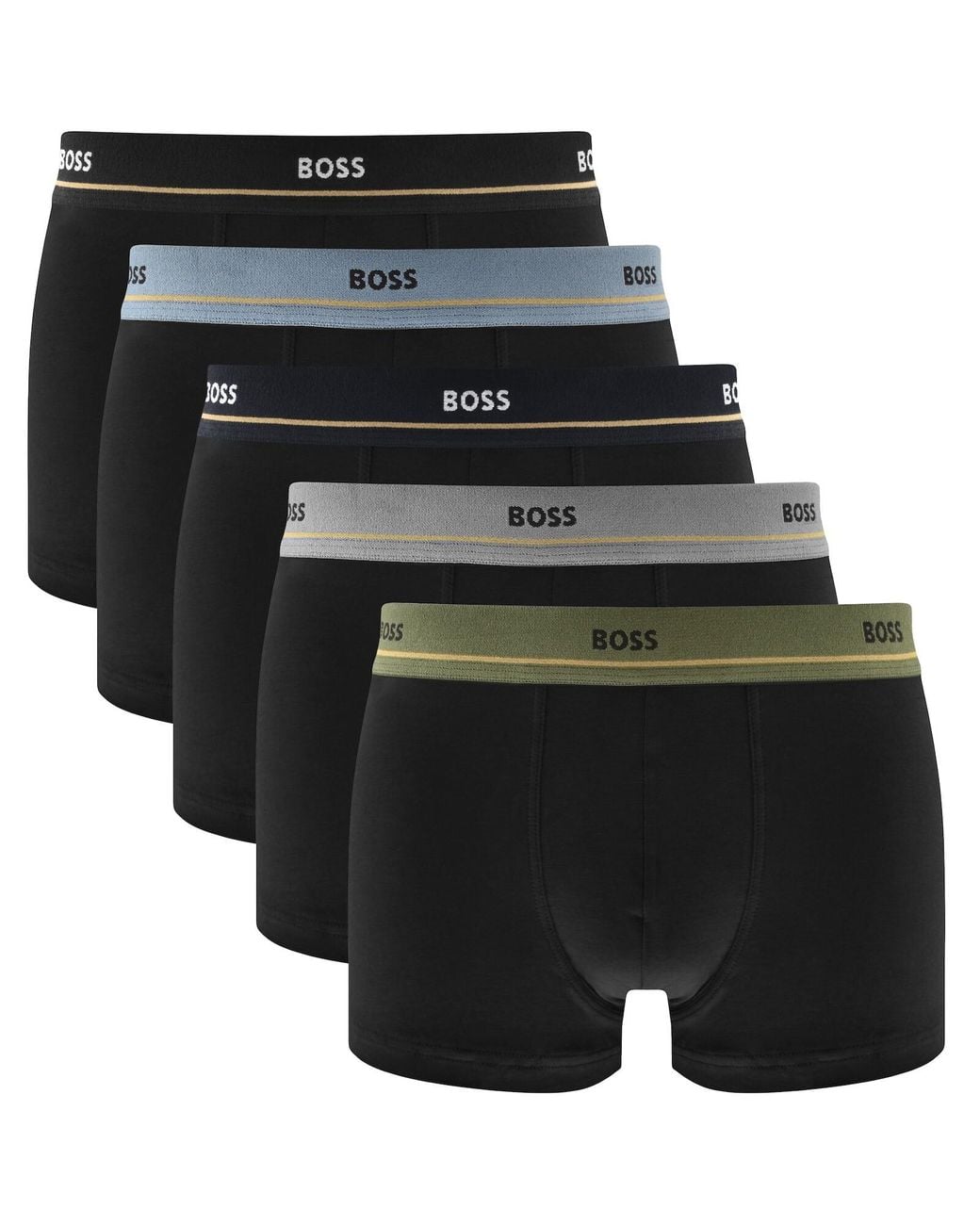 BOSS BUSINESS Black Boss Underwear 5 Pack Boxer Trunks for men