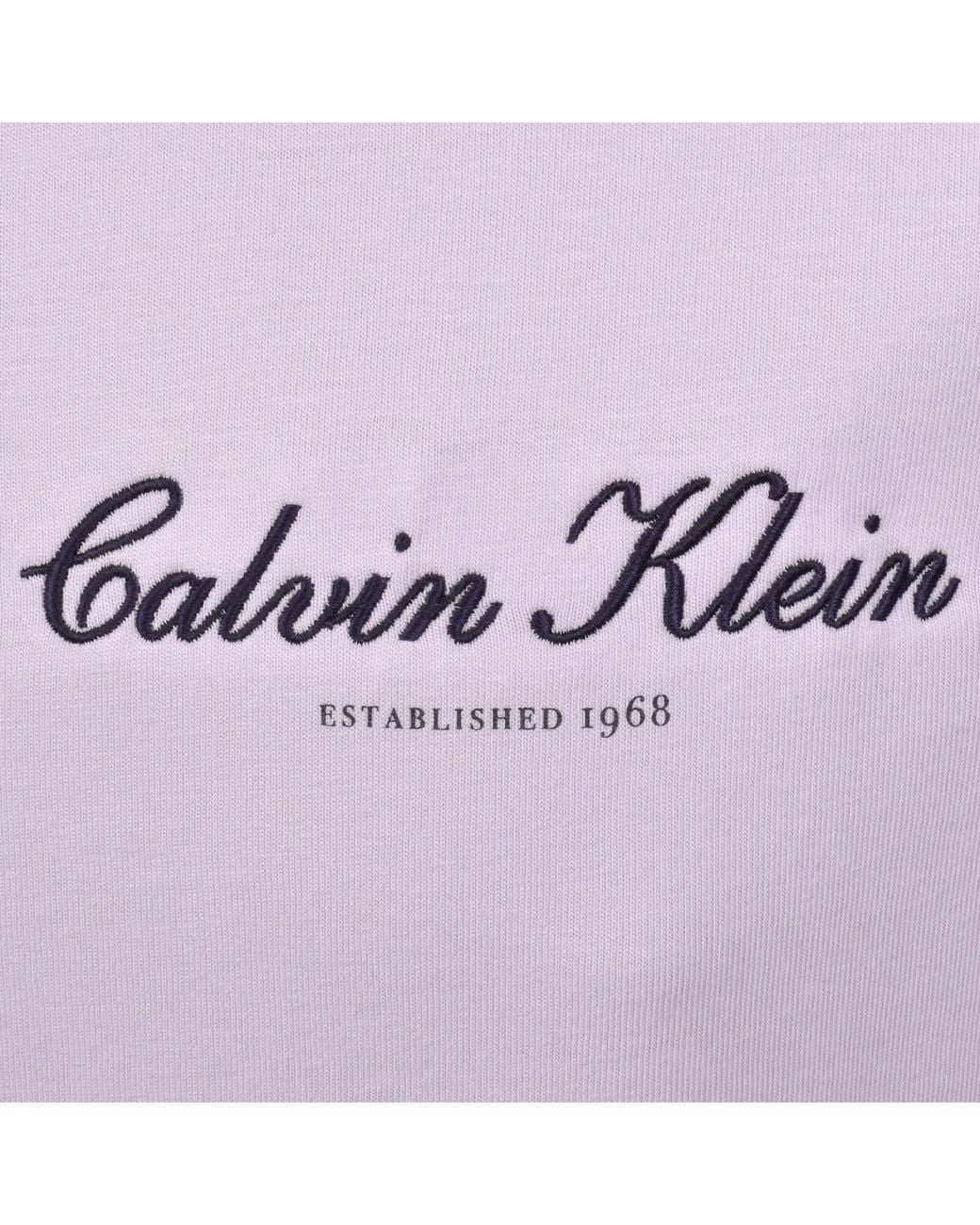 Calvin Klein Purple Jeans Logo T Shirt for men
