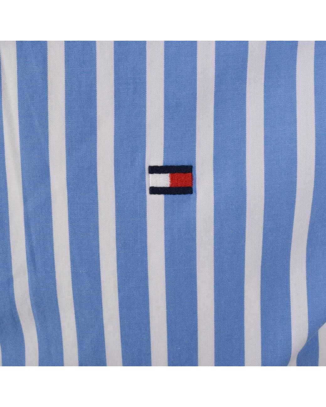 Tommy Hilfiger Blue Poplin Shirt for men