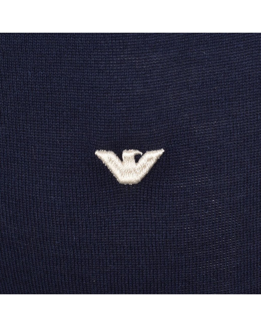 Armani Blue Emporio Knit Polo for men