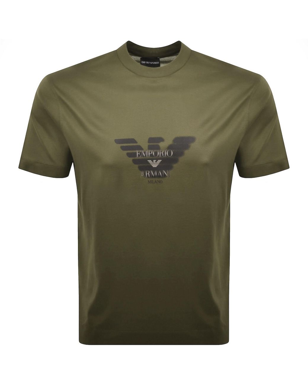 Armani Green Emporio Logo T Shirt for men
