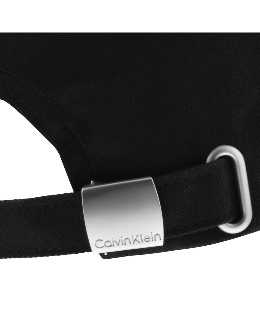 Calvin Klein Black Monologo Rubber Patch Cap for men