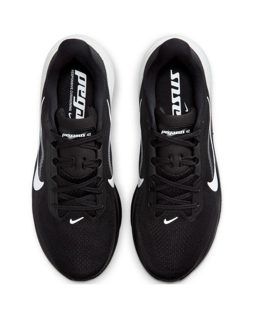 Nike Black Pegasus 42 Road Running Shoes for men