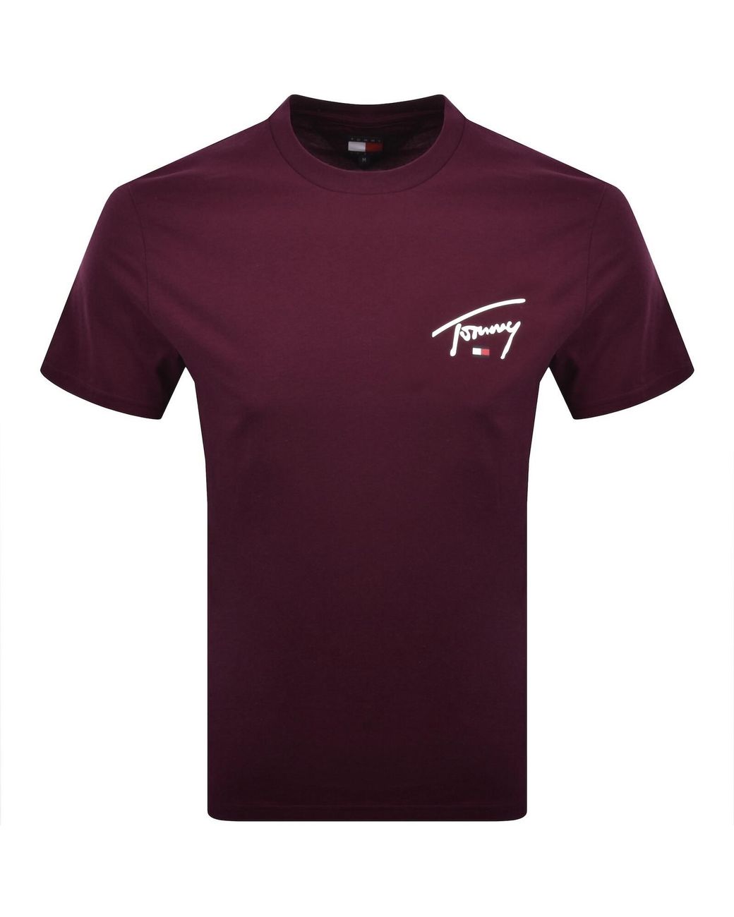 Tommy Hilfiger Purple Signature T Shirt for men