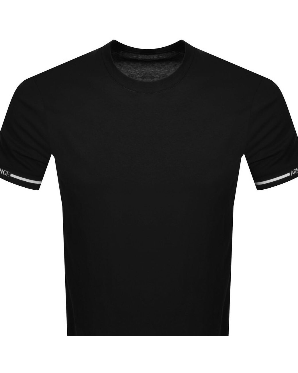 ARMANI EXCHANGE Black Pique T Shirt for men
