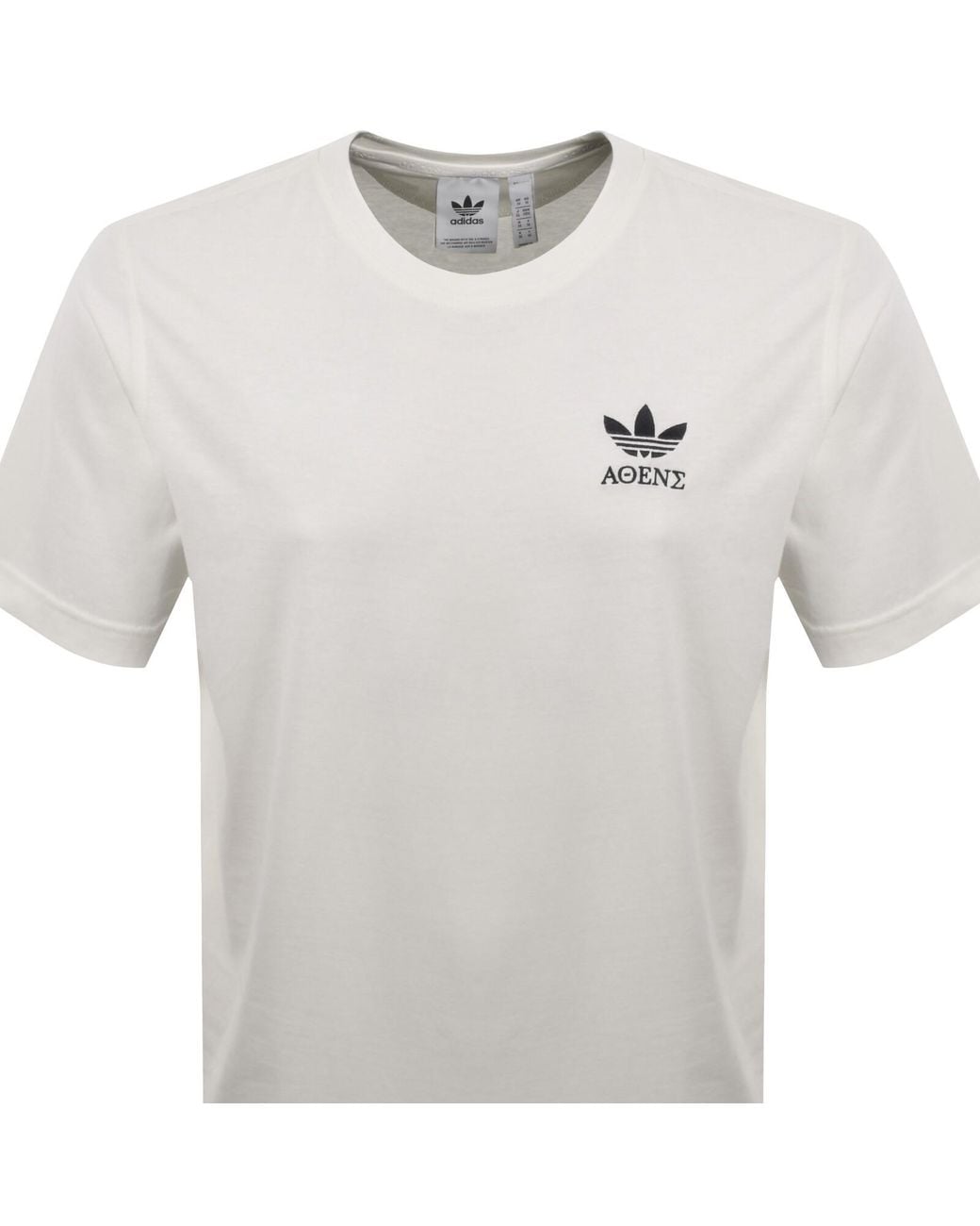 Adidas Originals White Running Graphic T Shirt for men