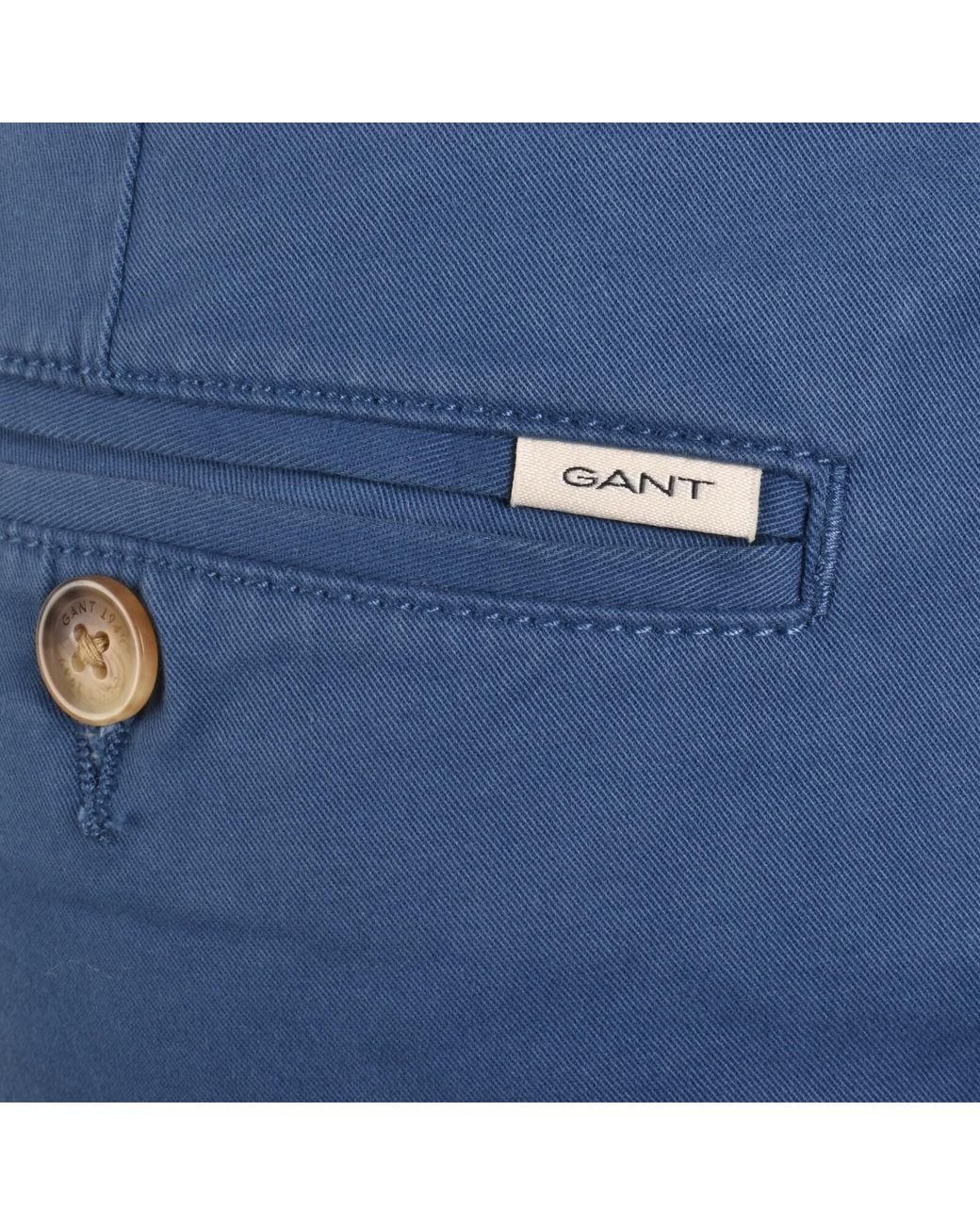 Gant Blue Slim Light Canvas Chinos for men
