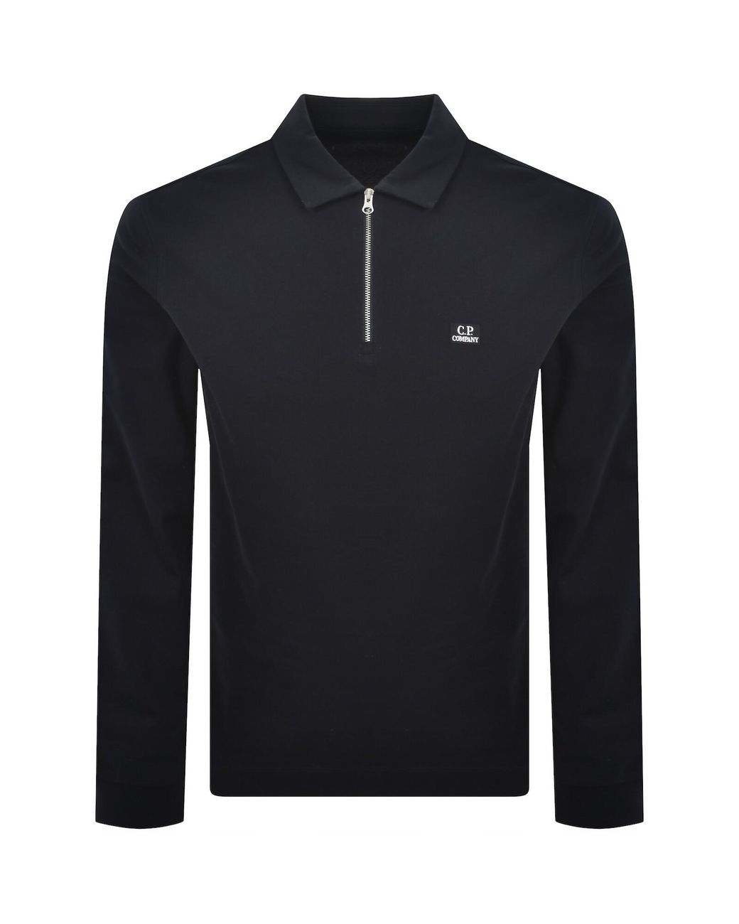 C P Company Blue Cp Company Long Sleeve Polo T Shirt for men