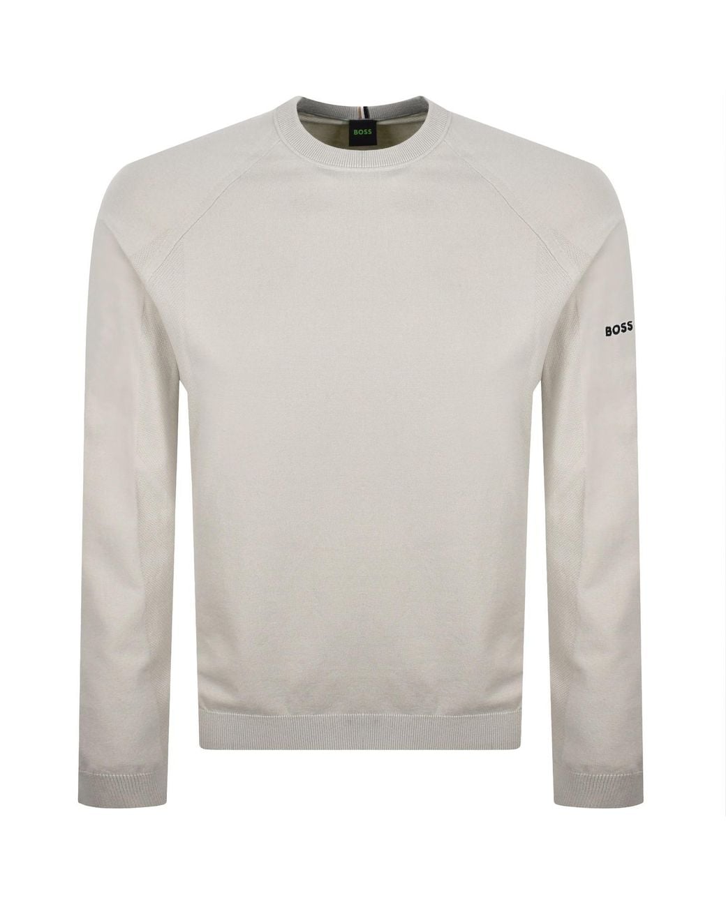 Boss Gray Boss Goc Rank Crew Neck Knit Jumper for men