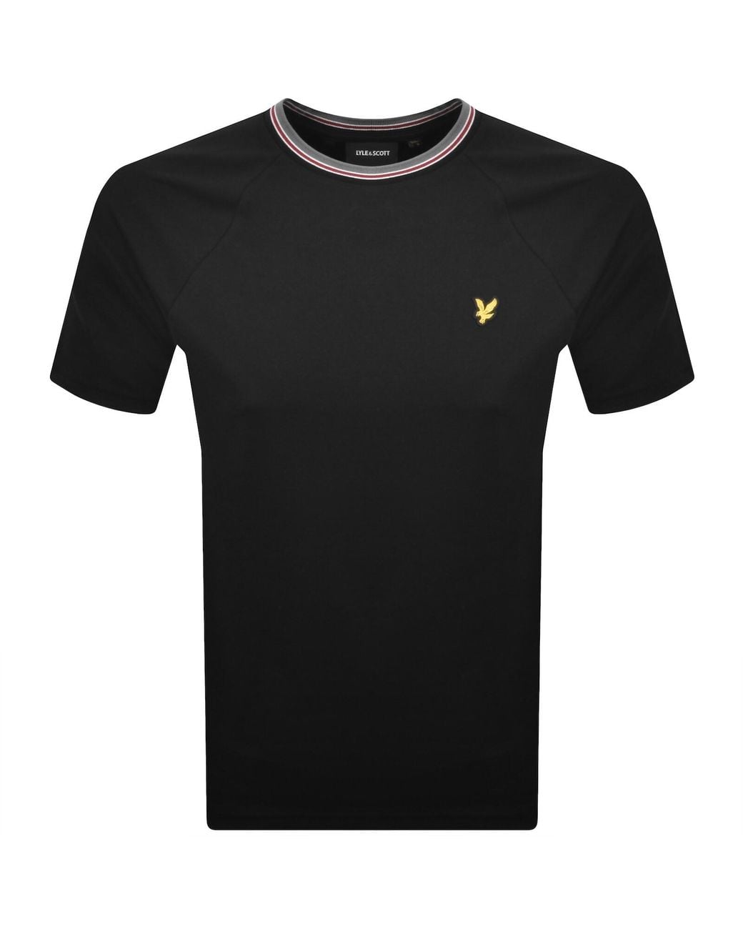 Lyle & Scott Black Tipped Track T Shirt for men