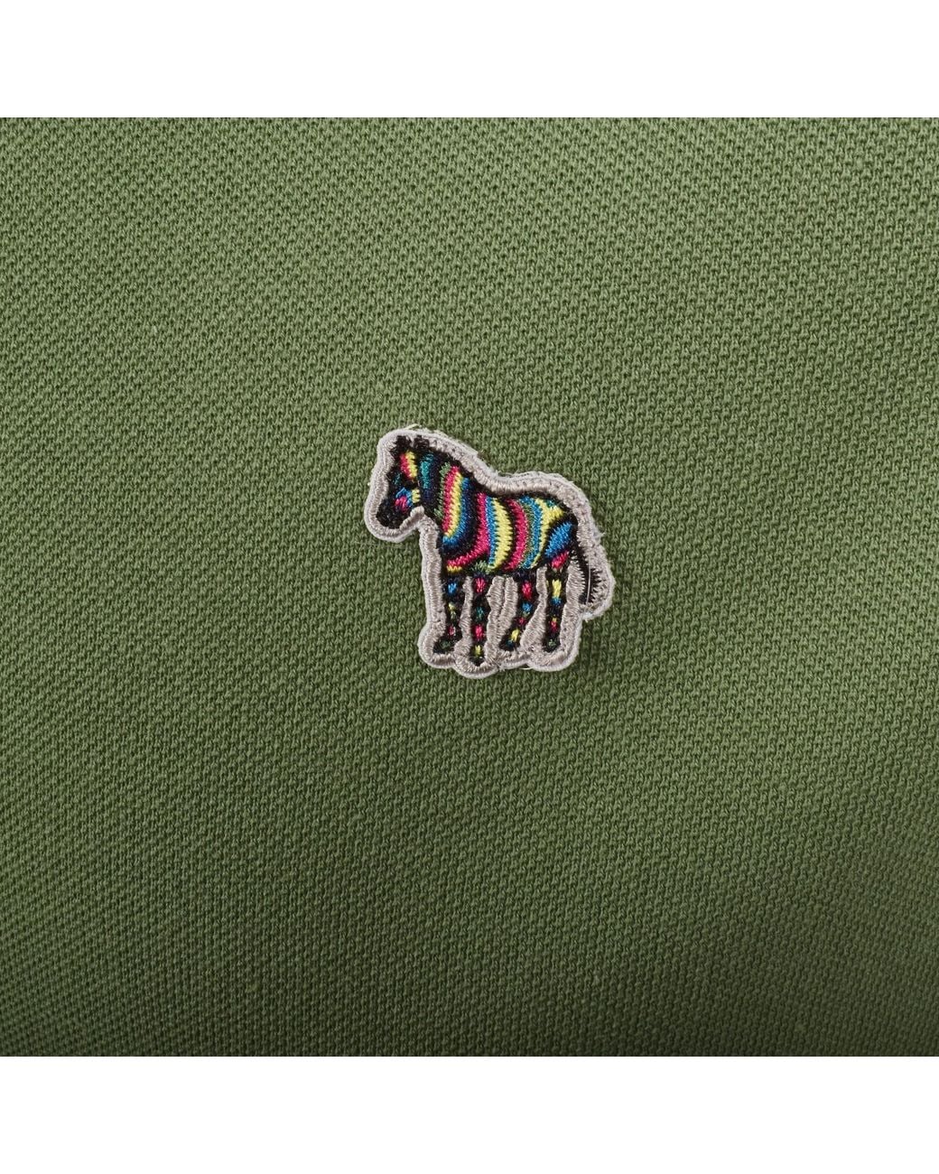 Paul Smith Green Zebra Polo T Shirt for men