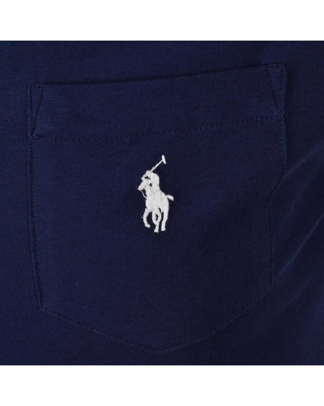 Ralph Lauren Blue Pocket T Shirt for men