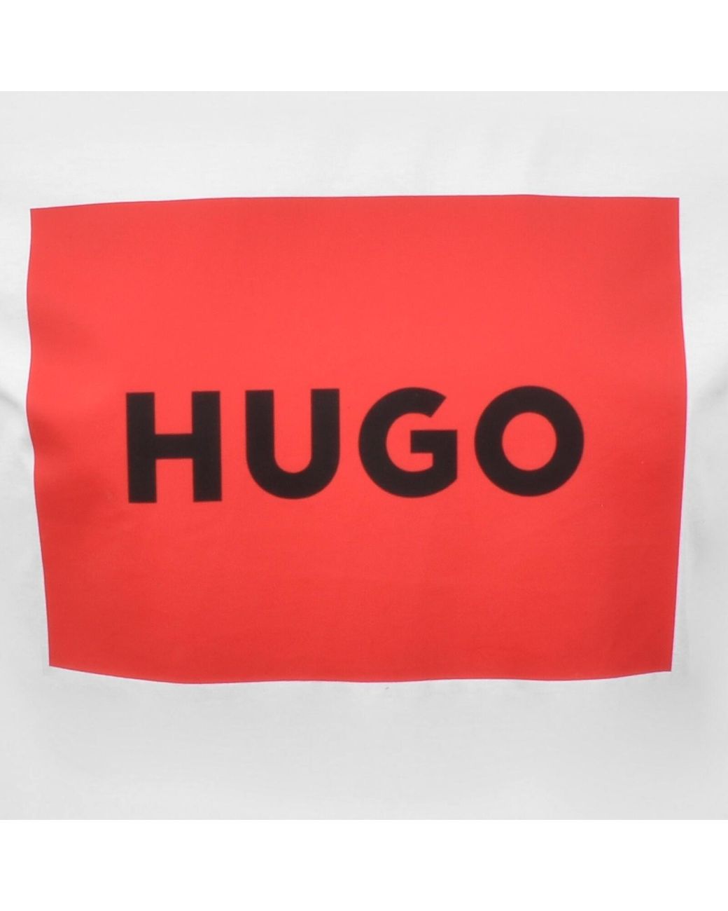 HUGO White Dulive Crew Neck T Shirt for men