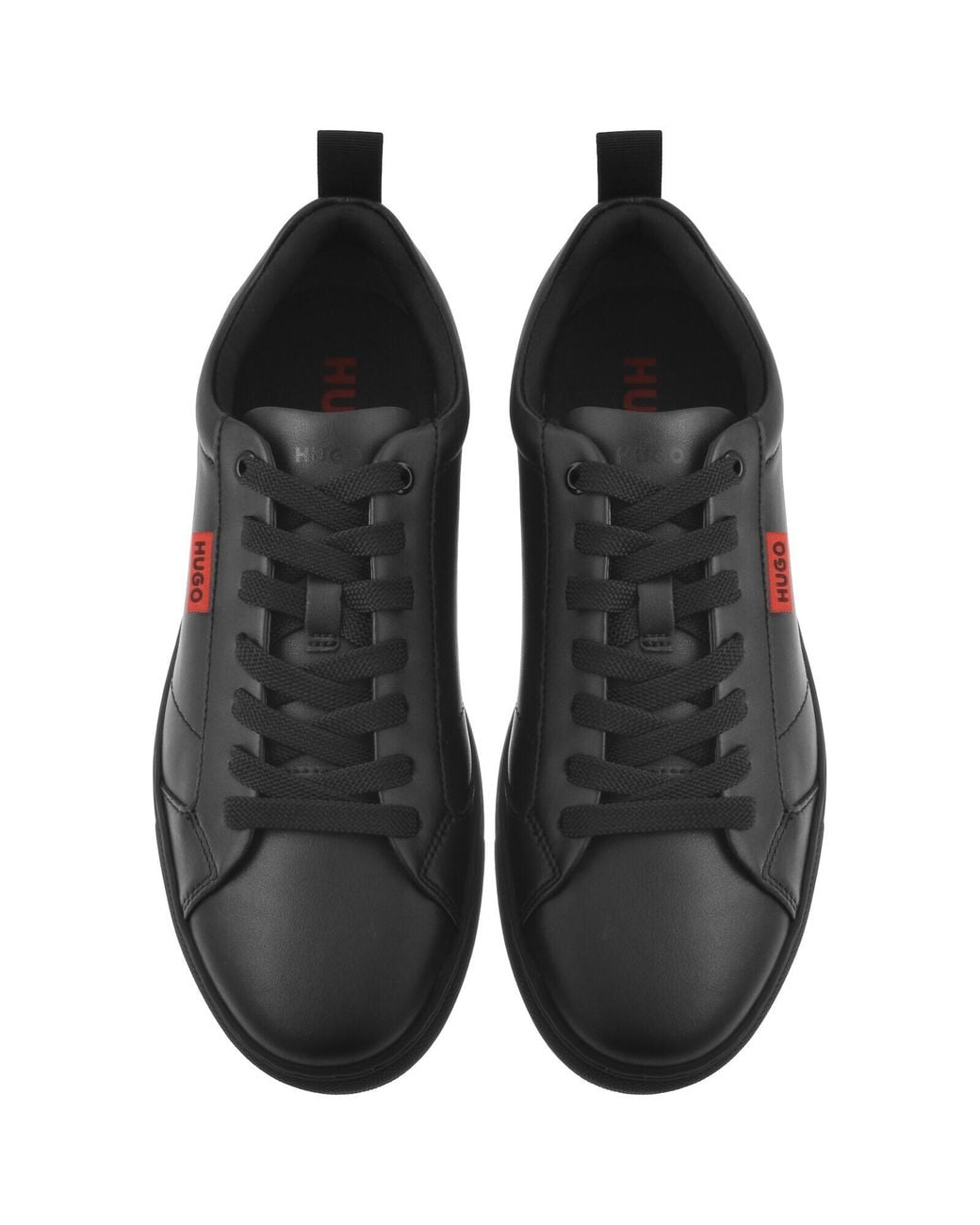 HUGO Black Morrie Tennis Trainers for men