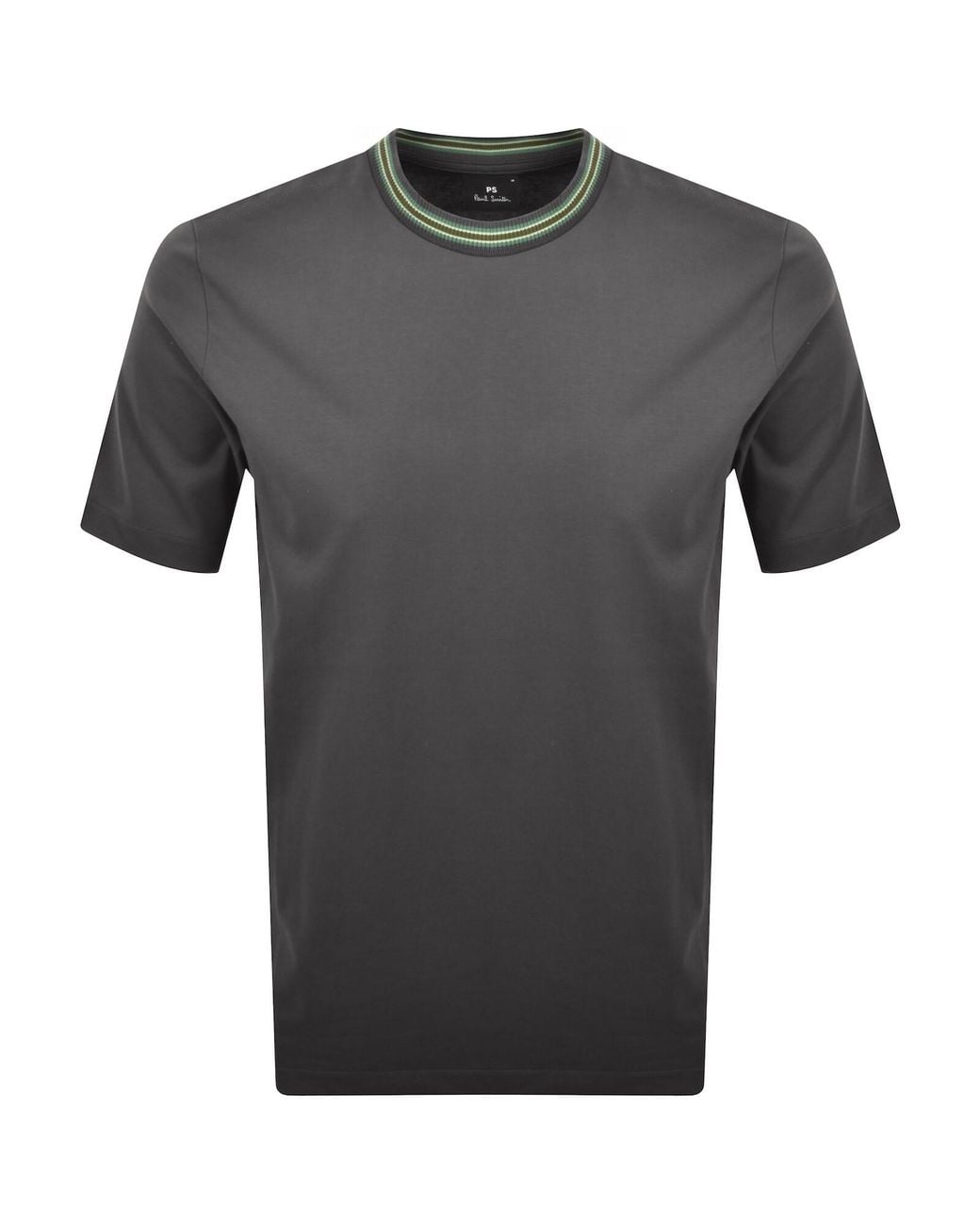 Paul Smith Gray Striped Regular Fit T Shirt for men