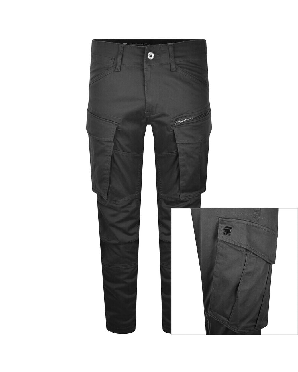 G-Star Gray G-Star Rovic Tapered Cargo Trousers for men