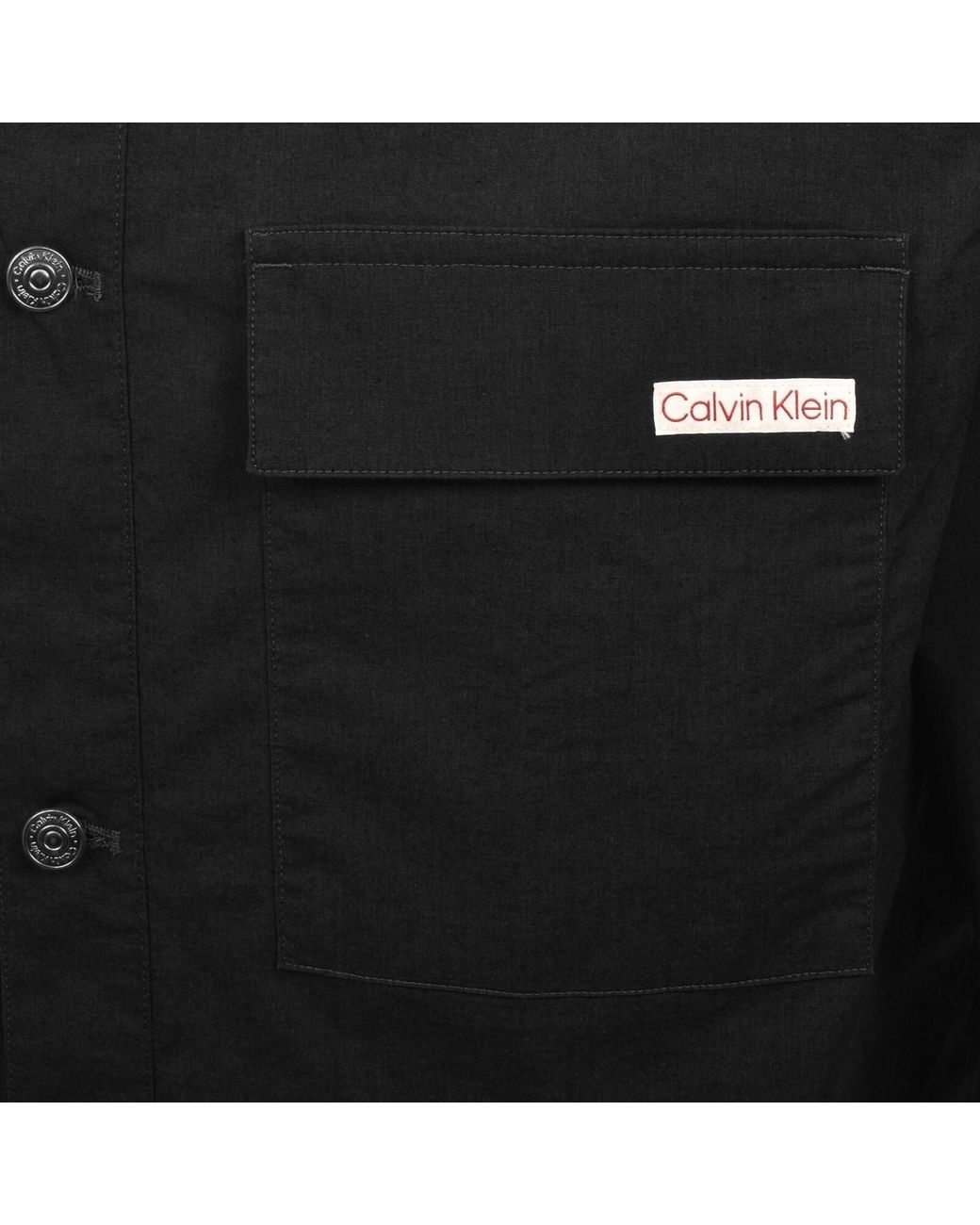 Calvin Klein Black Jeans Nylon Utility Shirt for men