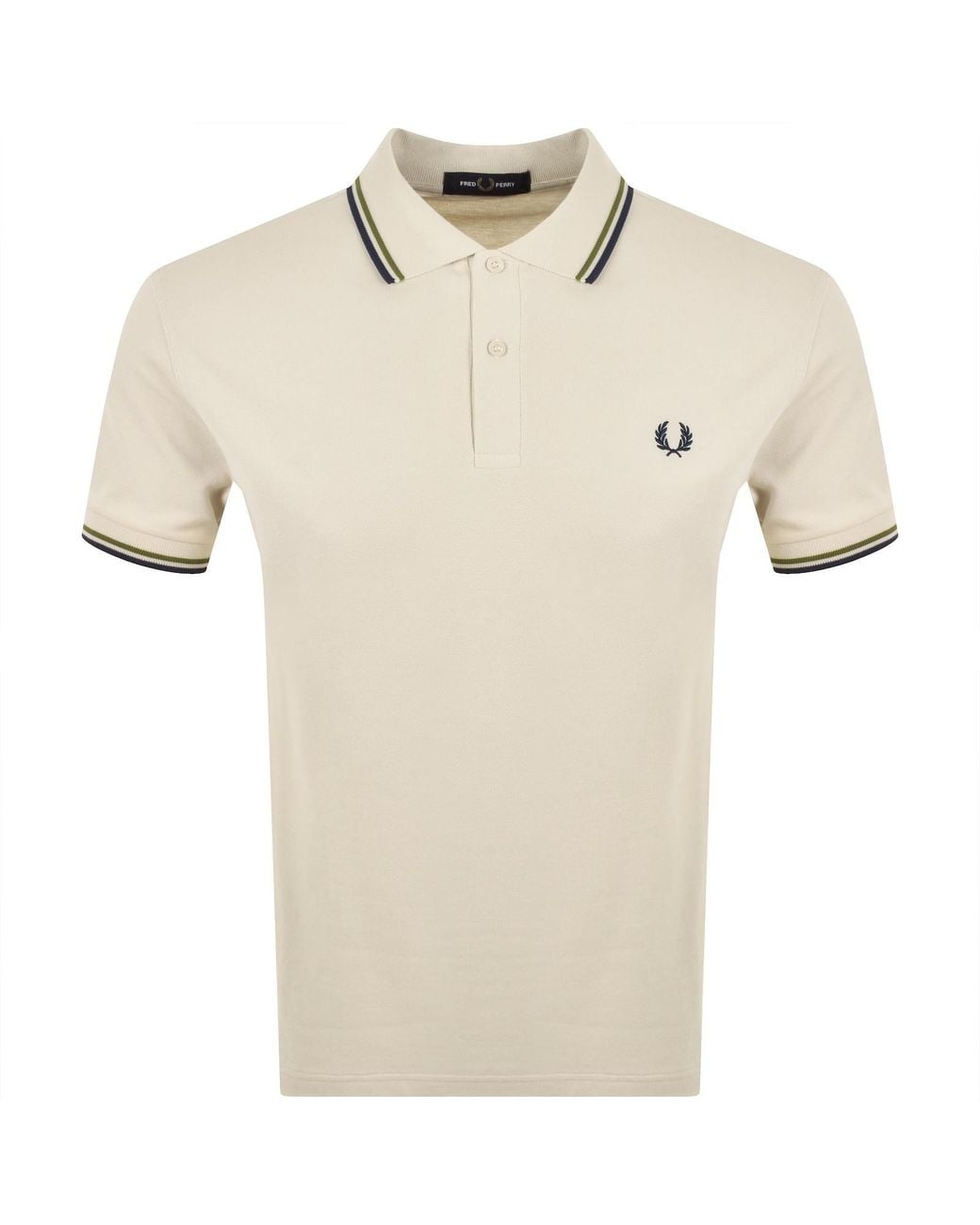 Fred Perry Natural Twin Tipped Polo T Shirt for men