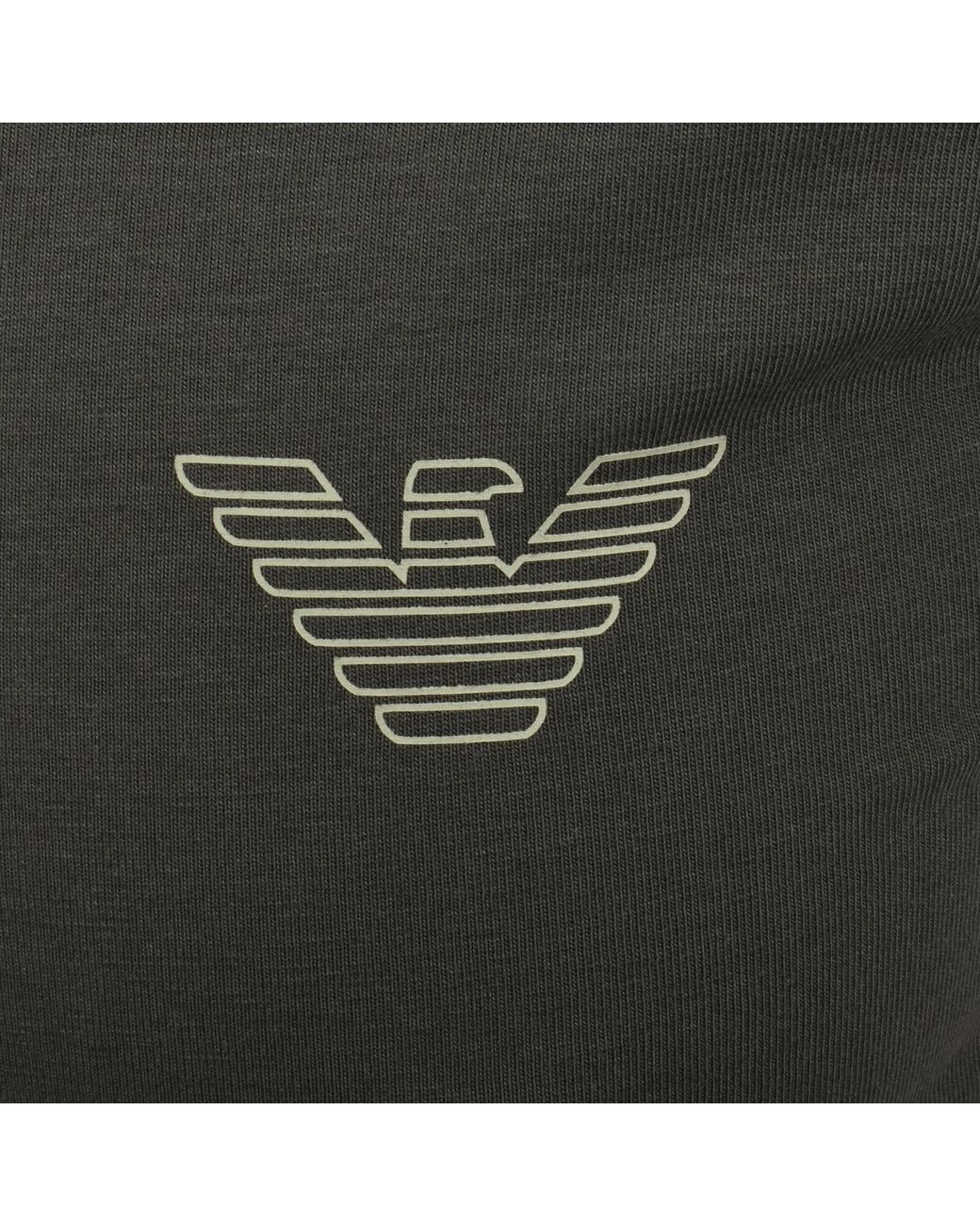 Armani Gray Emporio Crew Neck T Shirt for men