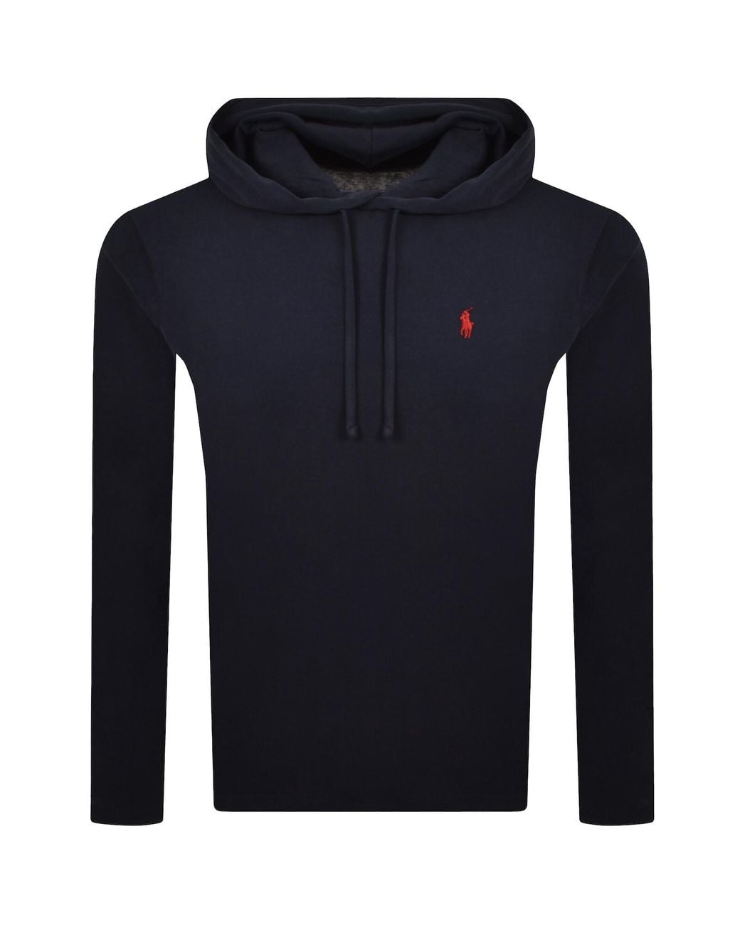 Ralph Lauren Blue Long Sleeved Hooded T Shirt for men