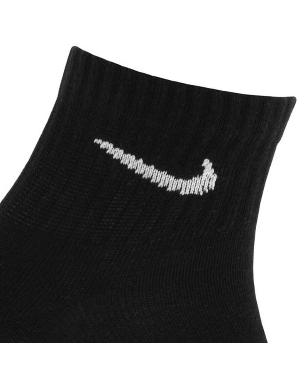 Nike Black 6 Pack Ankle Socks for men