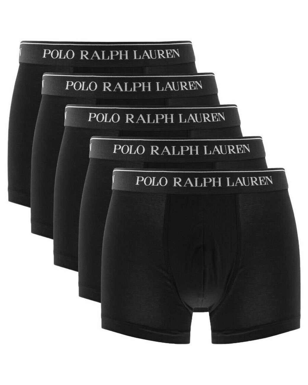 Ralph Lauren Black Underwear 5 Pack Boxer Trunks for men