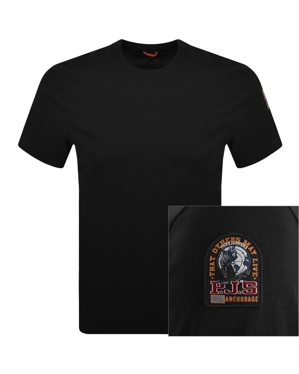 Parajumpers Black Shispare T Shirt for men
