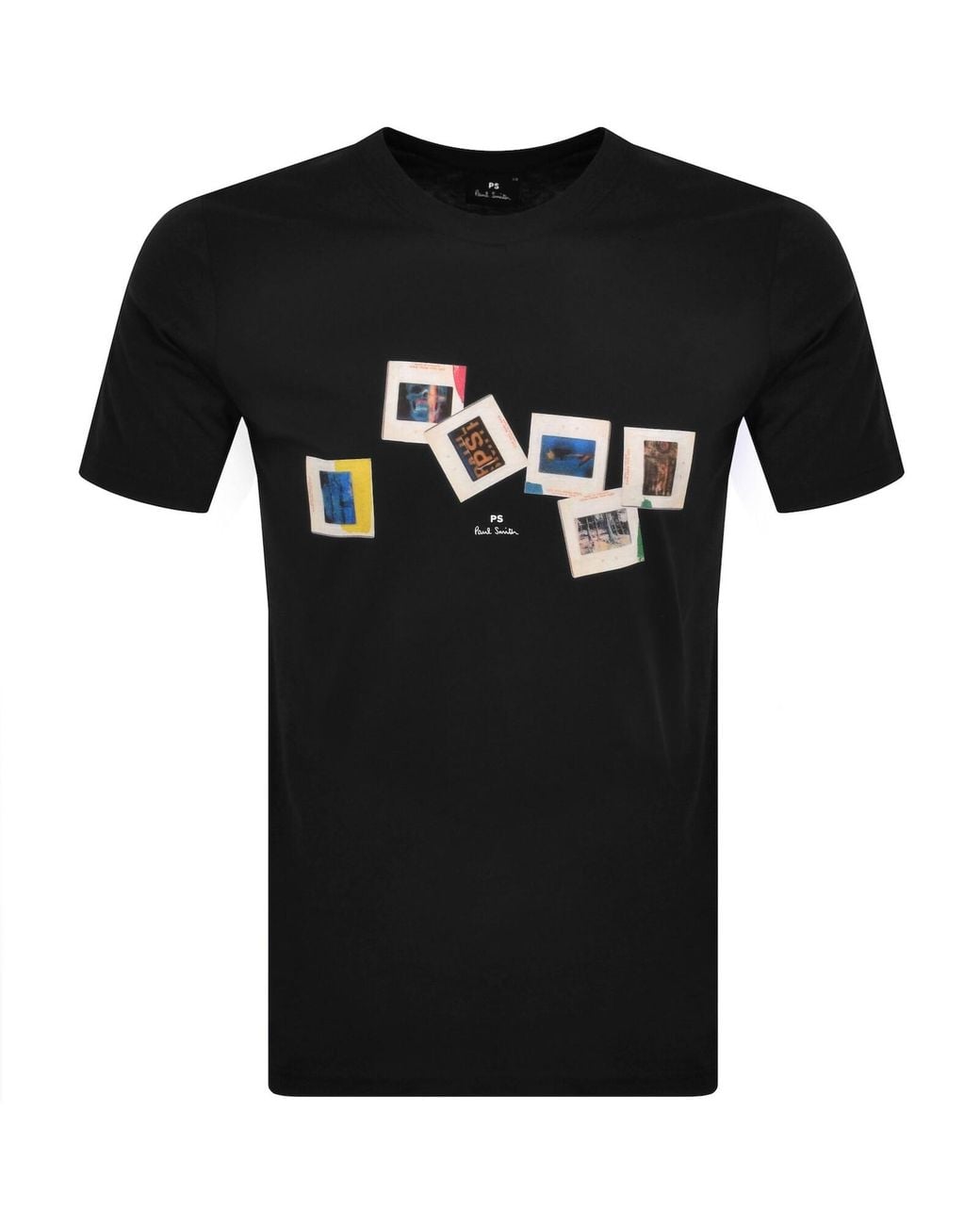 Paul Smith Black Slides Graphic T Shirt for men