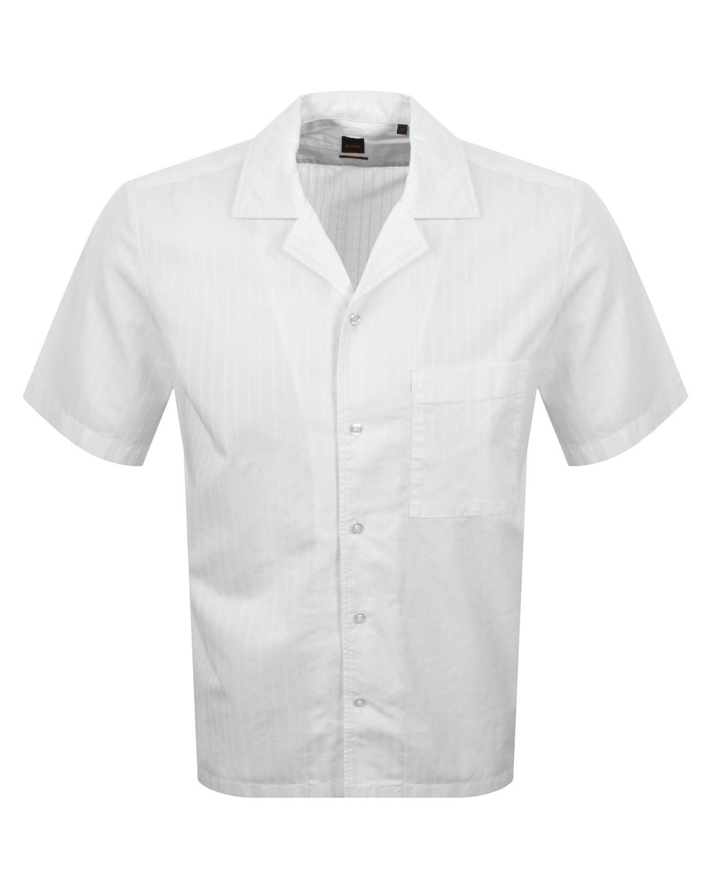 Boss Gray Boss Rayer Short Sleeve Shirt for men