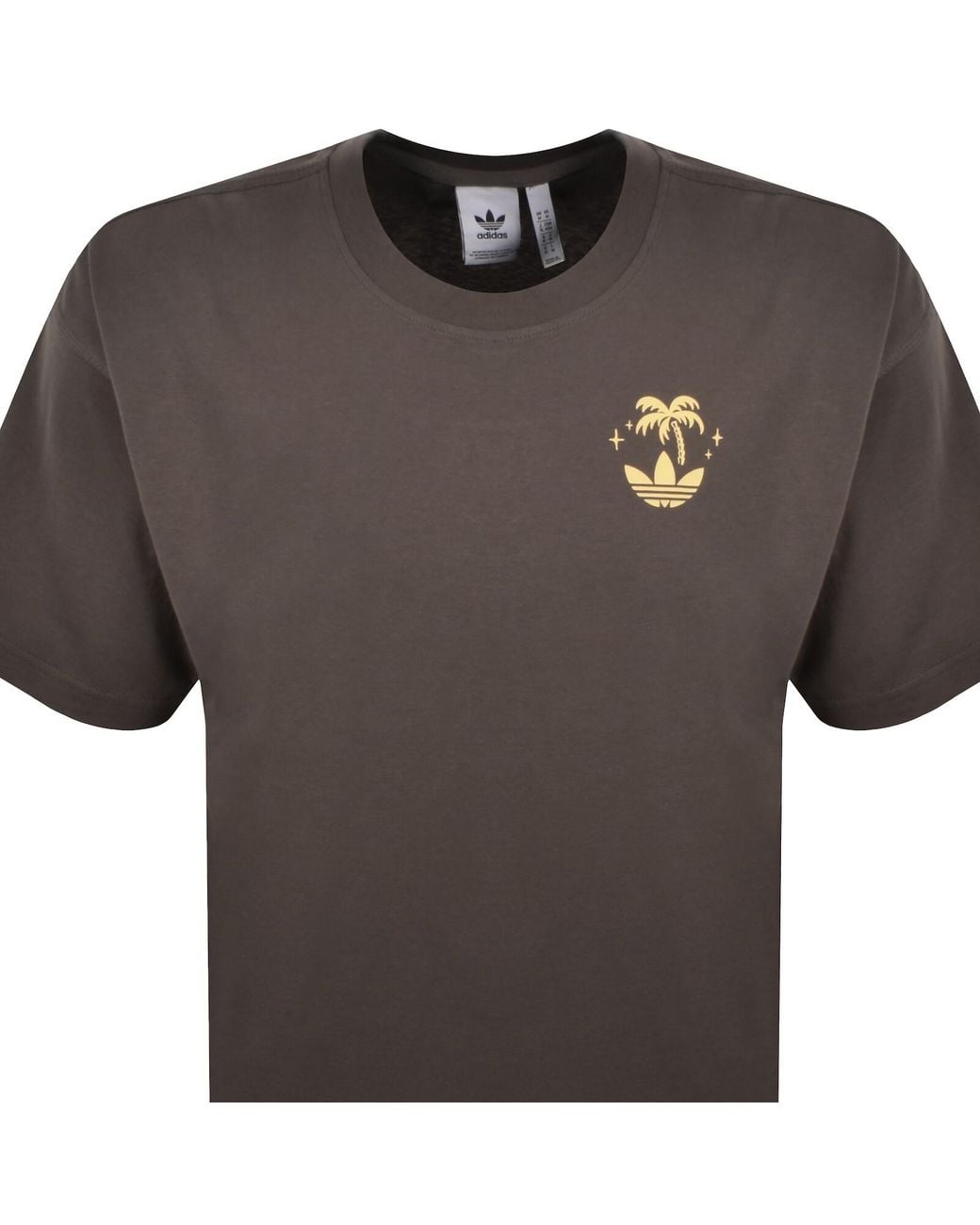 Adidas Originals Brown Retro Keychain T Shirt for men