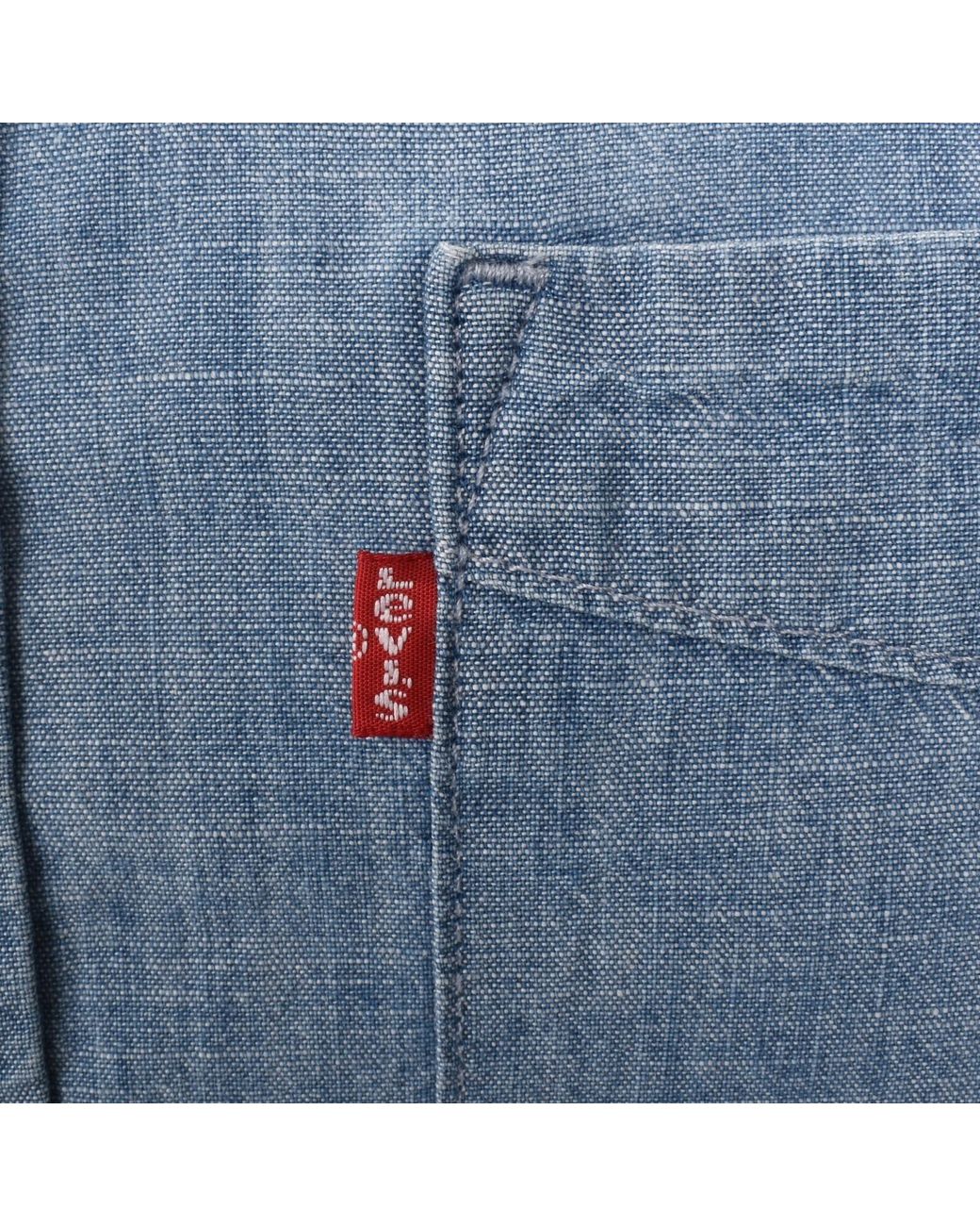 Levi's Blue Sunset Pocket Short Sleeved Shirt for men
