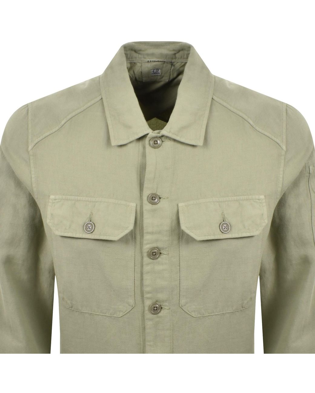 C P Company Green Cp Company Long Sleeve Shirt for men