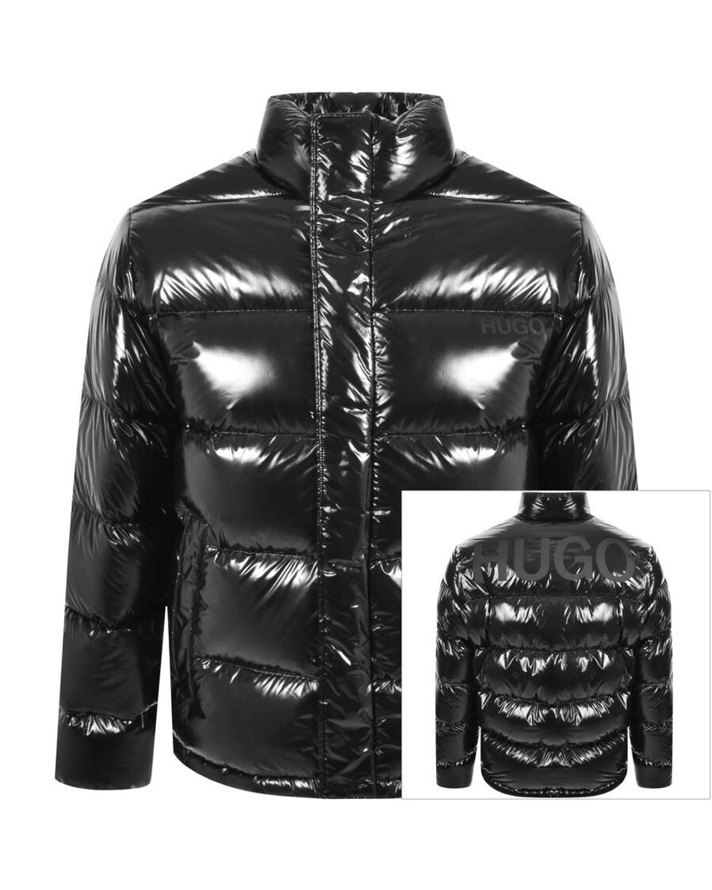 HUGO Biron 2221 Puffer Jacket in Black for Men | Lyst