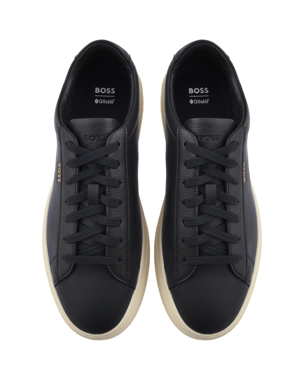 BOSS BUSINESS Black Boss Kieran Tennis Trainers Dark for men