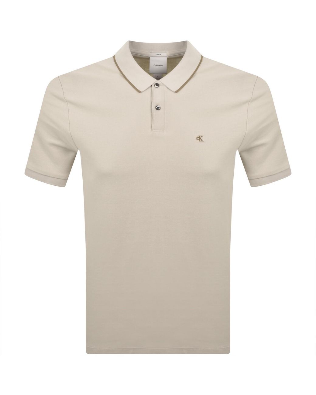 Calvin Klein Natural Refined Pique Polo T Shirt for men