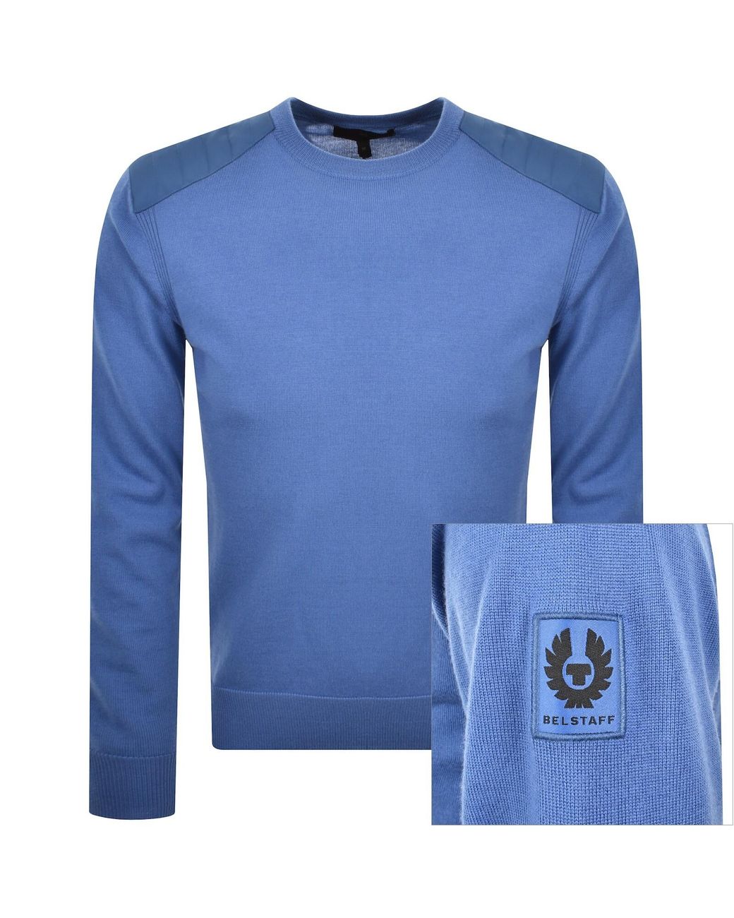 Belstaff Blue Kerrigan Knit Jumper for men