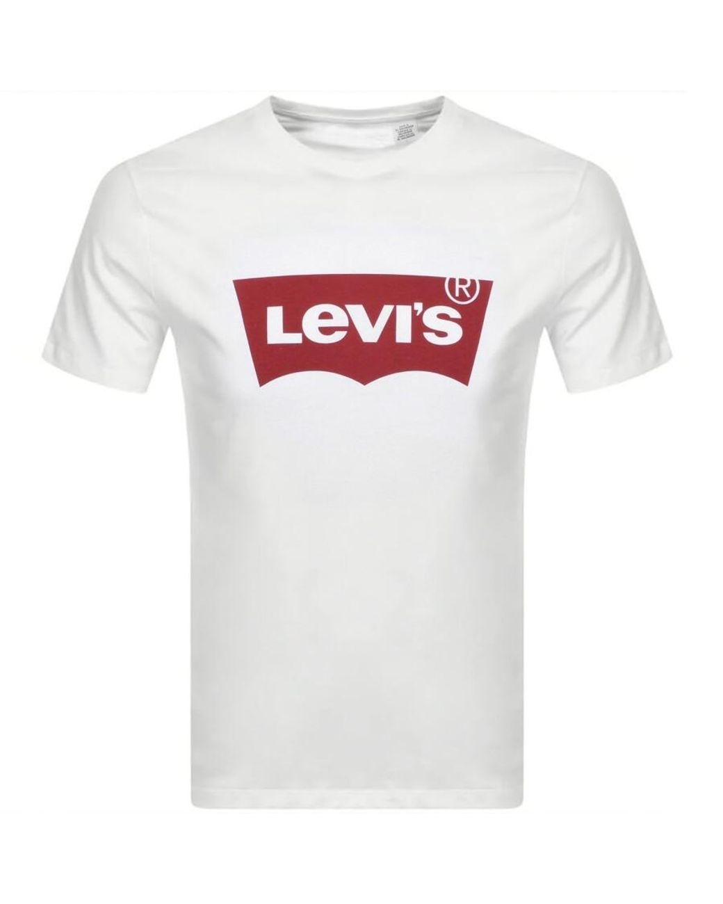 Levi's White Logo Crew Neck T Shirt for men