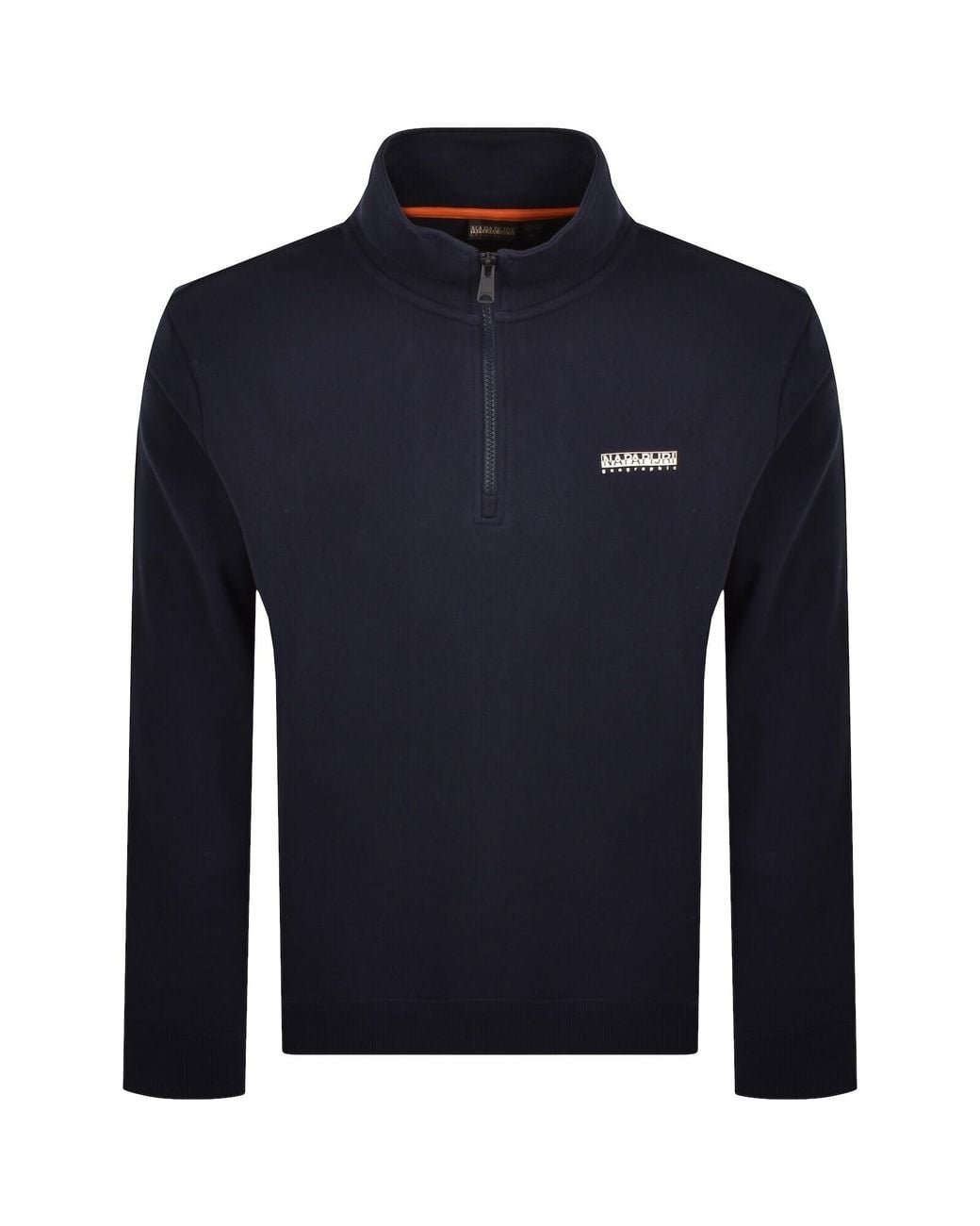 Napapijri Blue B Box Half Zip Sweatshirt for men