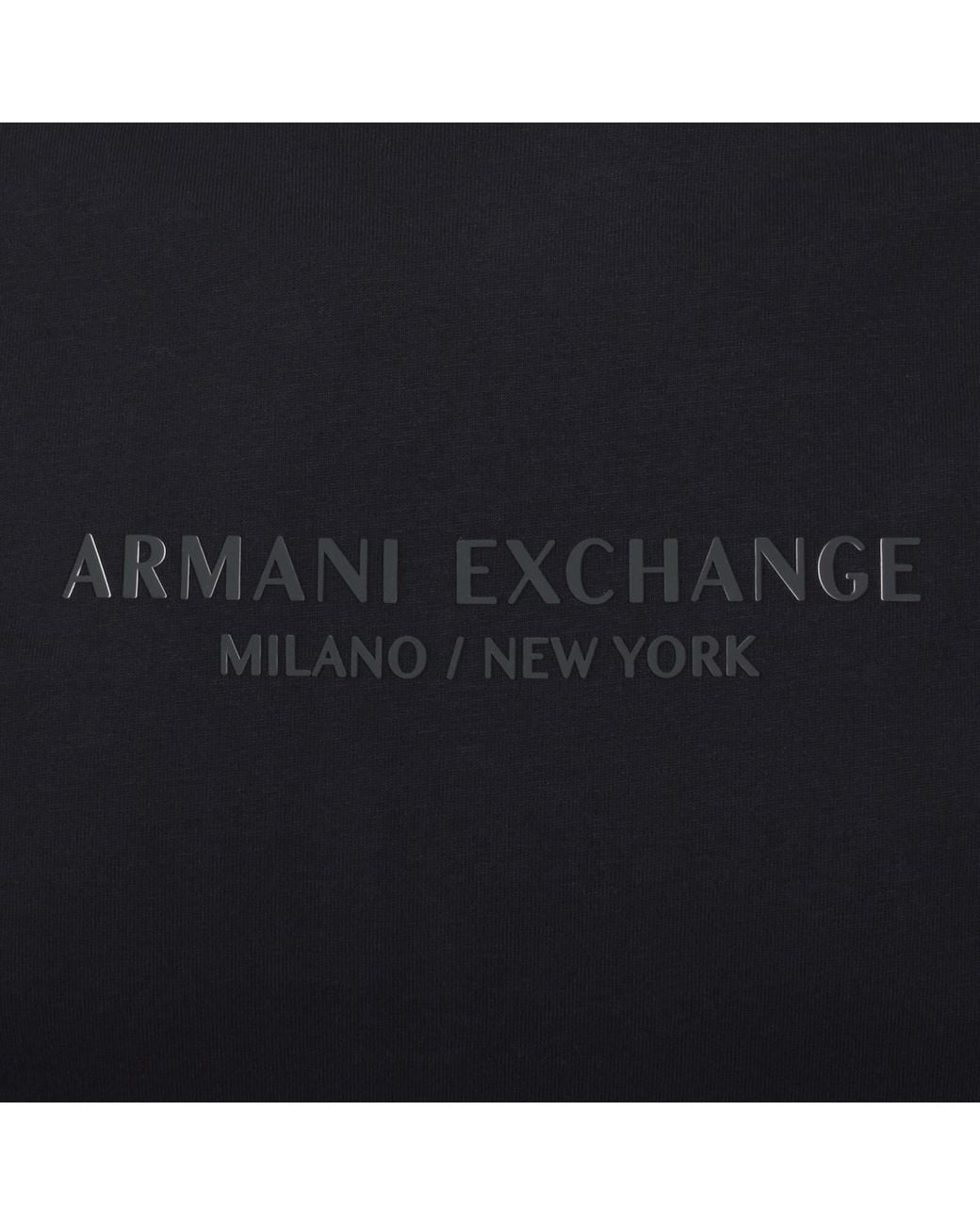ARMANI EXCHANGE Blue Regular Fit Logo T Shirt for men