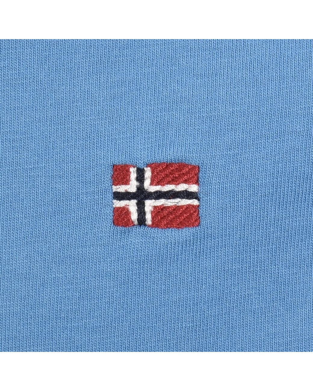 Napapijri Blue Salis Sum Logo T Shirt for men