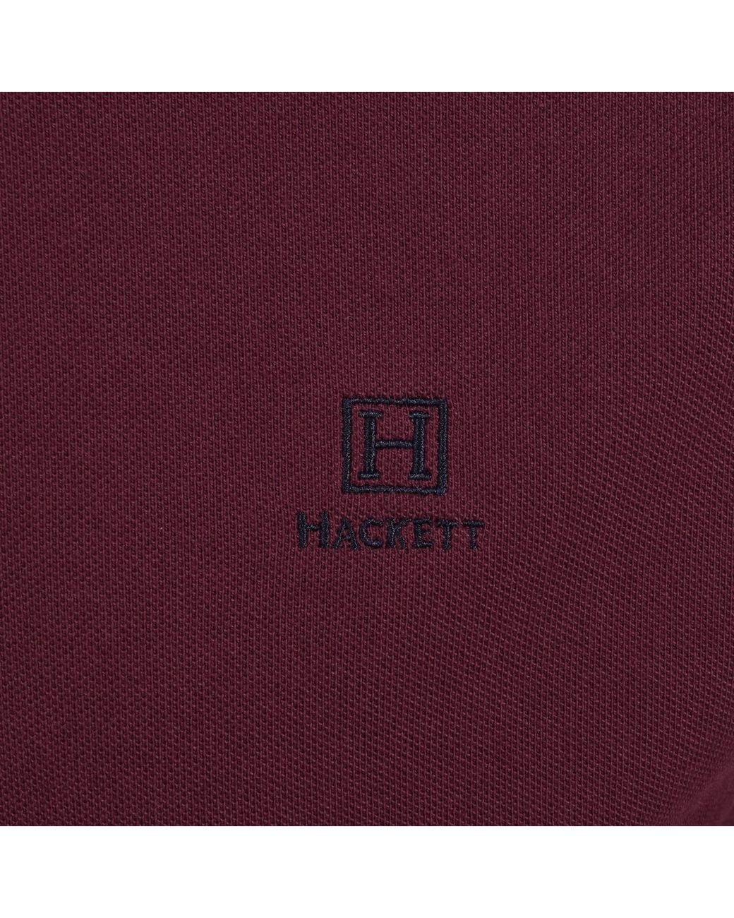 Hackett Purple Heritage Small Logo Polo T Shirt for men