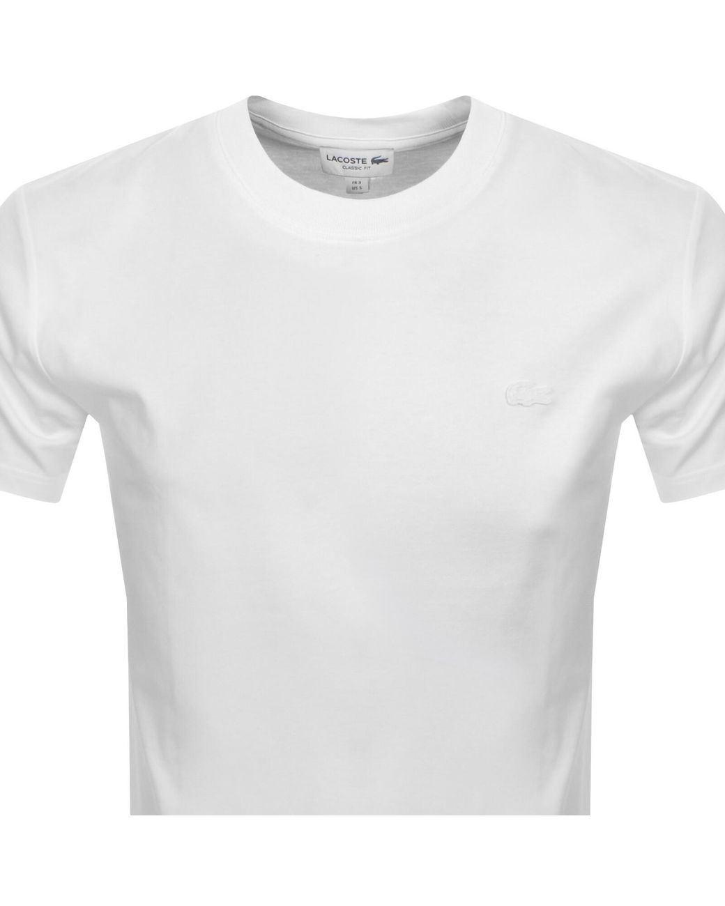 Lacoste White Crew Neck T Shirt for men